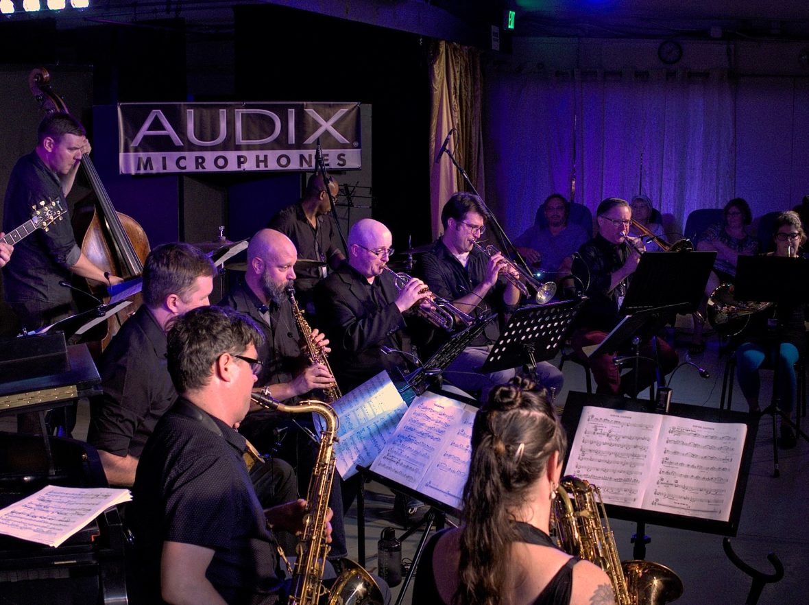 Portland Jazz Composers Ensemble in performance.